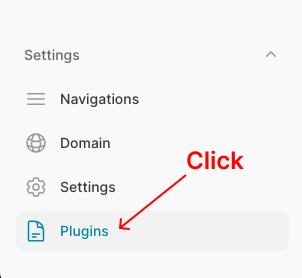 Navigate to Plugins